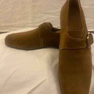 Salvadore Ferragamo suade monk strap loafers